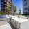 outdoor grill stations in large, stone structures